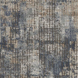 2' X 4' Blue And Beige Abstract Power Loom Distressed Non Skid Area Rug - Homeroots - Flyclothing LLC