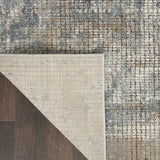 4' X 6' Blue And Beige Abstract Power Loom Distressed Non Skid Area Rug - Homeroots