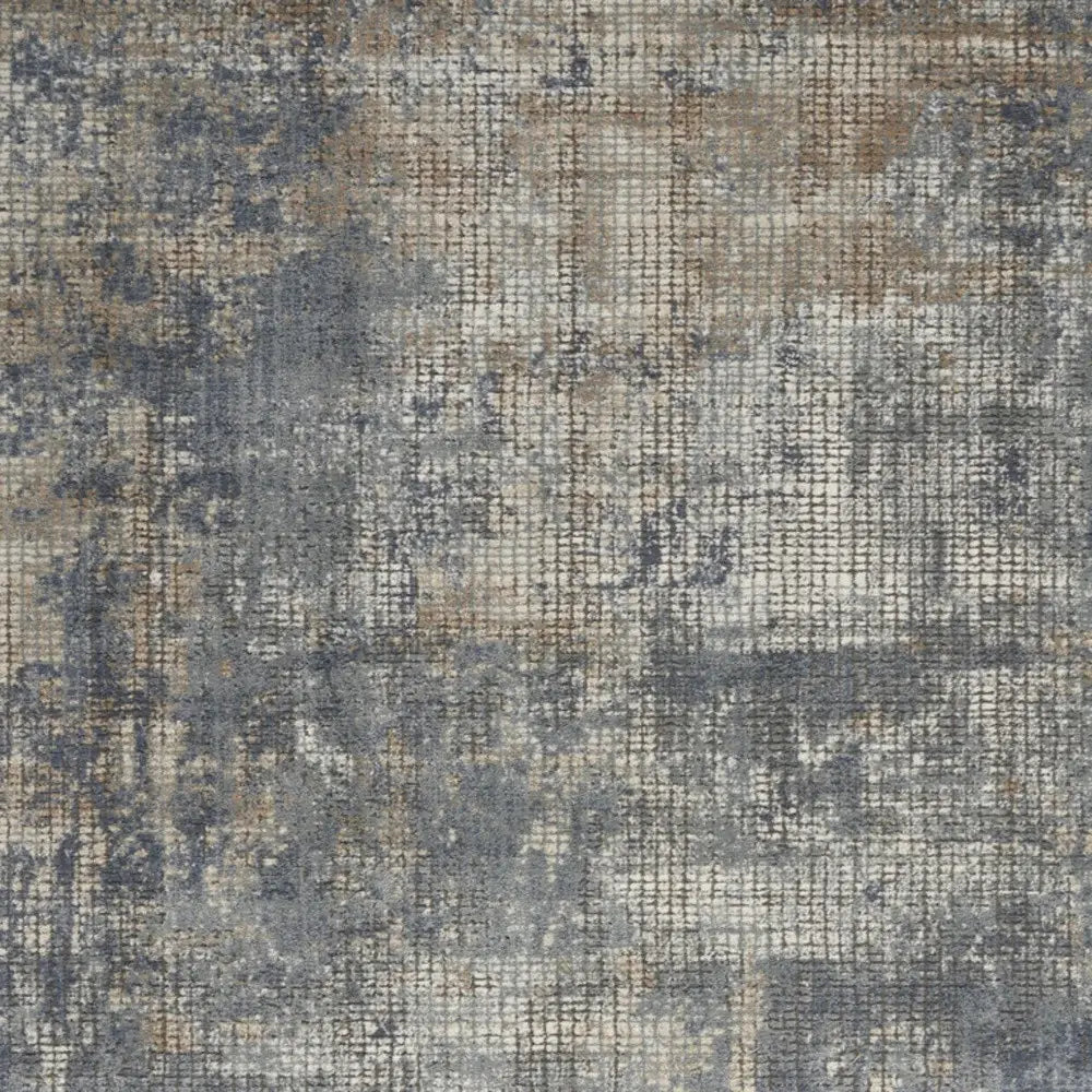 4' X 6' Blue And Beige Abstract Power Loom Distressed Non Skid Area Rug - Homeroots - Flyclothing LLC