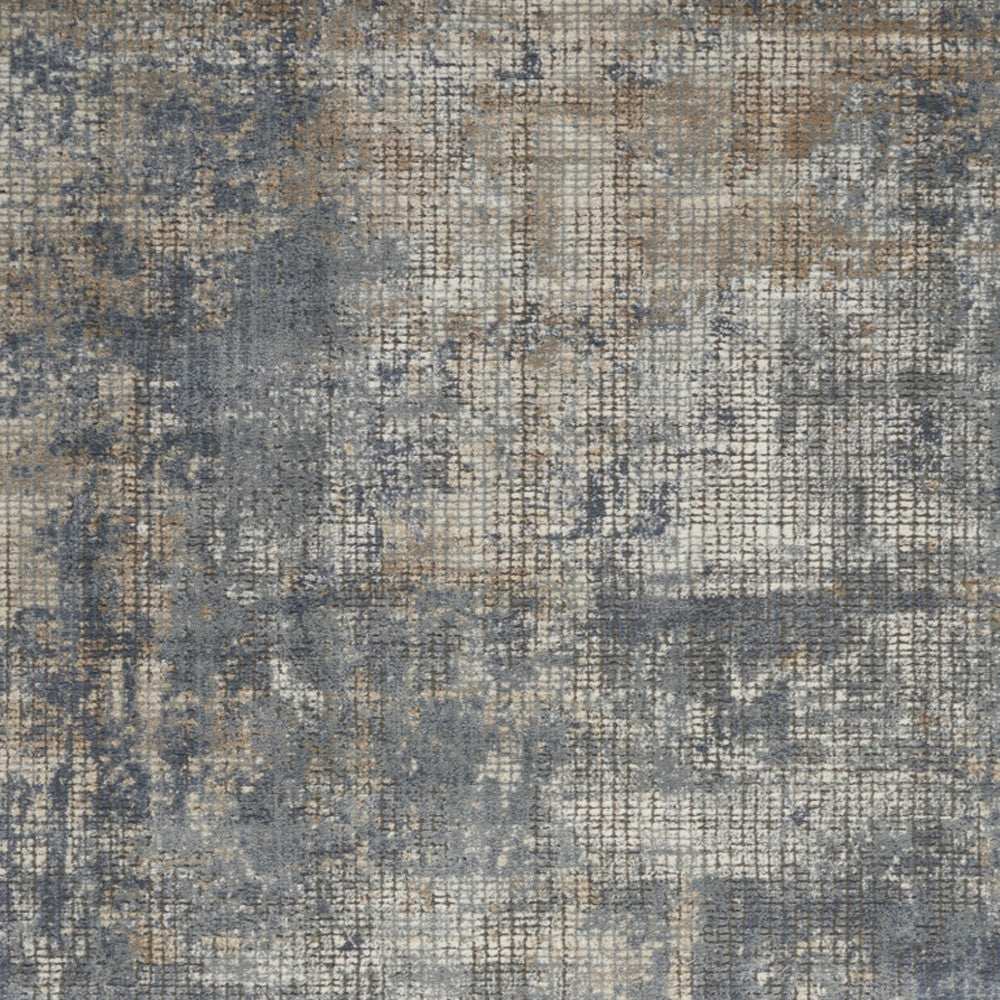 4' X 6' Blue And Beige Abstract Power Loom Distressed Non Skid Area Rug - Homeroots - Flyclothing LLC
