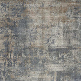 4' X 6' Blue And Beige Abstract Power Loom Distressed Non Skid Area Rug - Homeroots - Flyclothing LLC