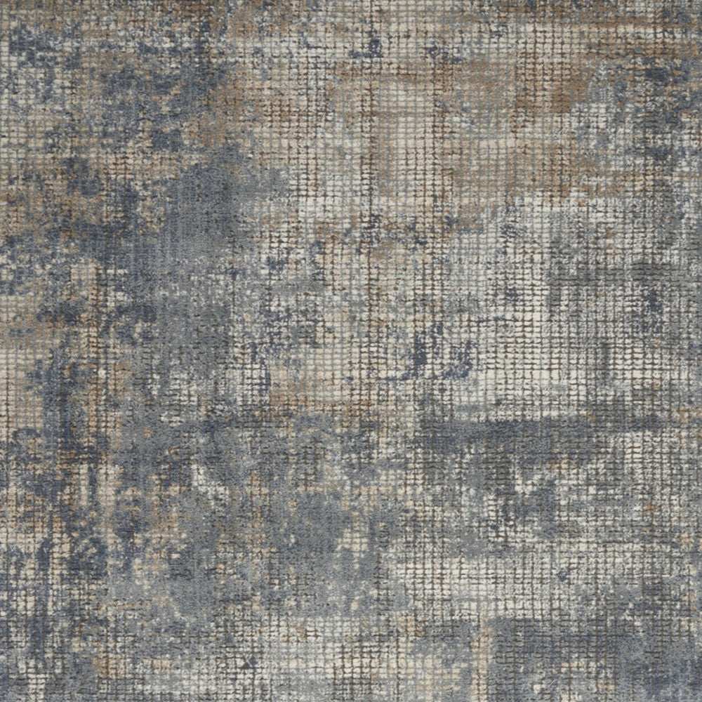 5' X 7' Blue And Beige Abstract Power Loom Distressed Non Skid Area Rug - Homeroots - Flyclothing LLC