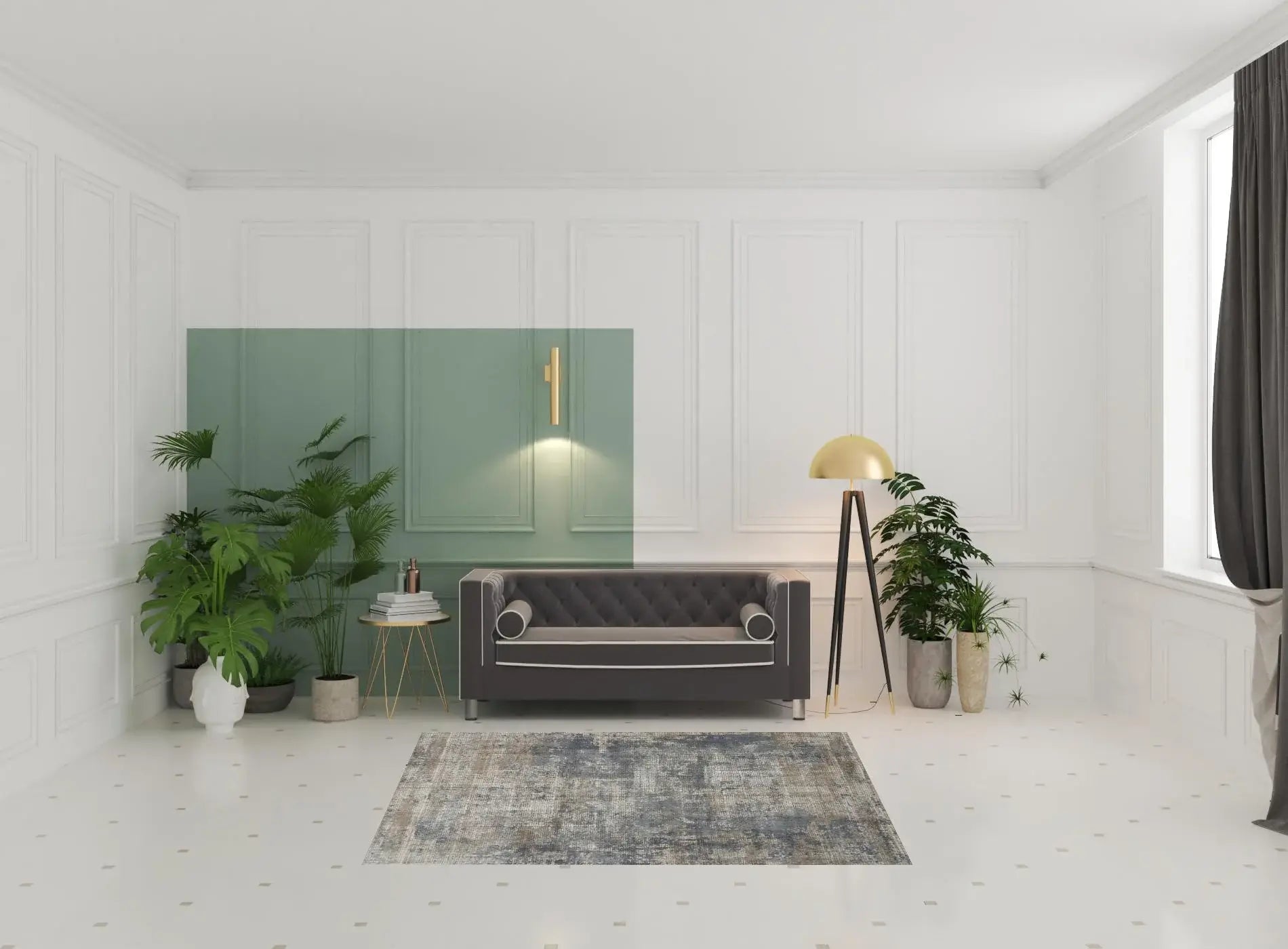 5' X 7' Blue And Beige Abstract Power Loom Distressed Non Skid Area Rug - Homeroots - Flyclothing LLC