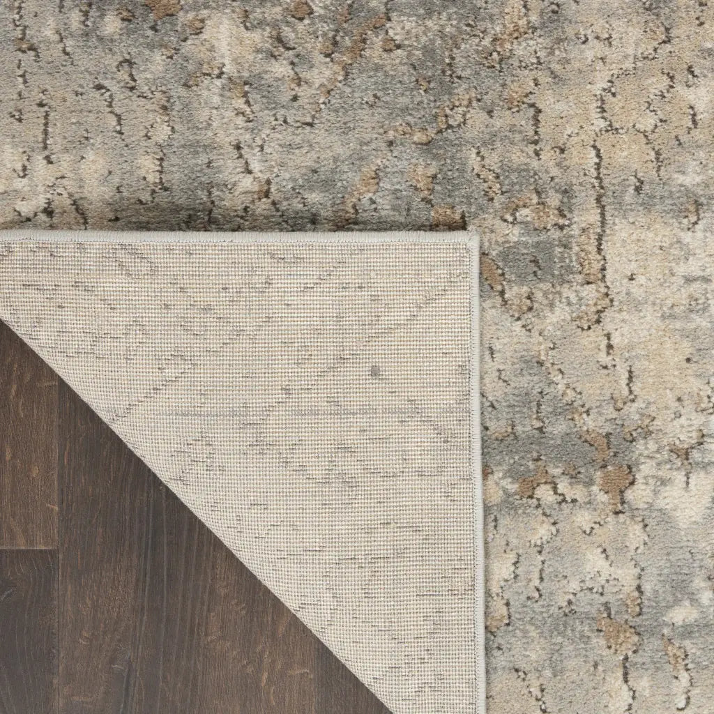 3' X 5' Beige And Grey Abstract Power Loom Non Skid Area Rug - Homeroots - Flyclothing LLC