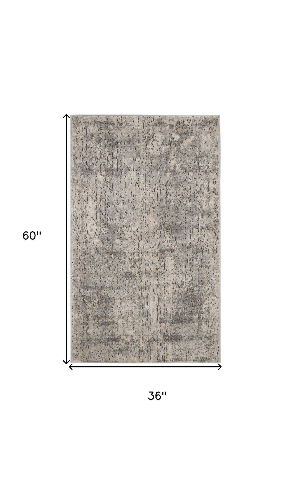 3' X 5' Beige And Grey Abstract Power Loom Non Skid Area Rug - Homeroots - Flyclothing LLC