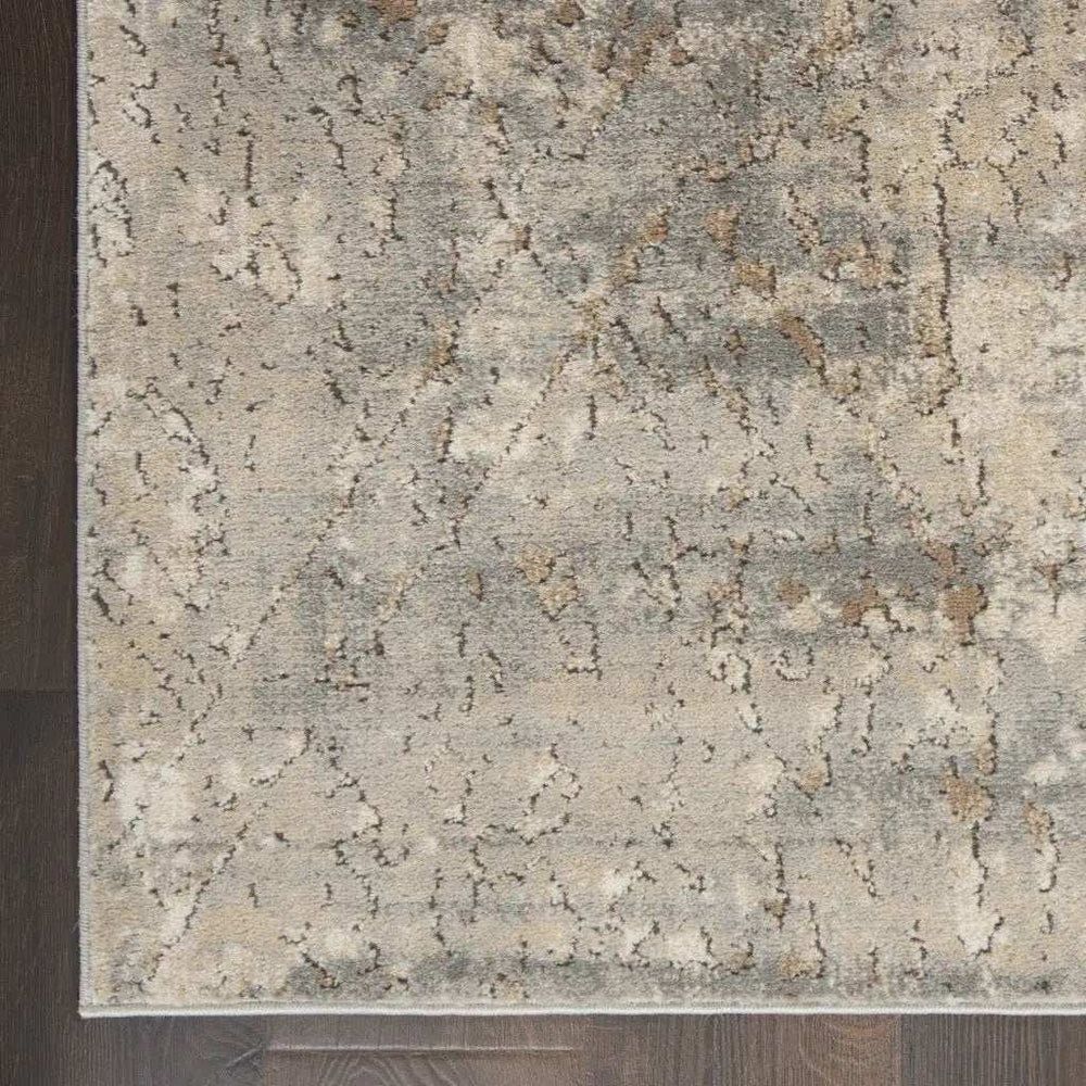 3' X 5' Beige And Grey Abstract Power Loom Non Skid Area Rug - Homeroots - Flyclothing LLC