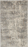 2' X 4' Beige And Grey Abstract Power Loom Non Skid Area Rug - Homeroots