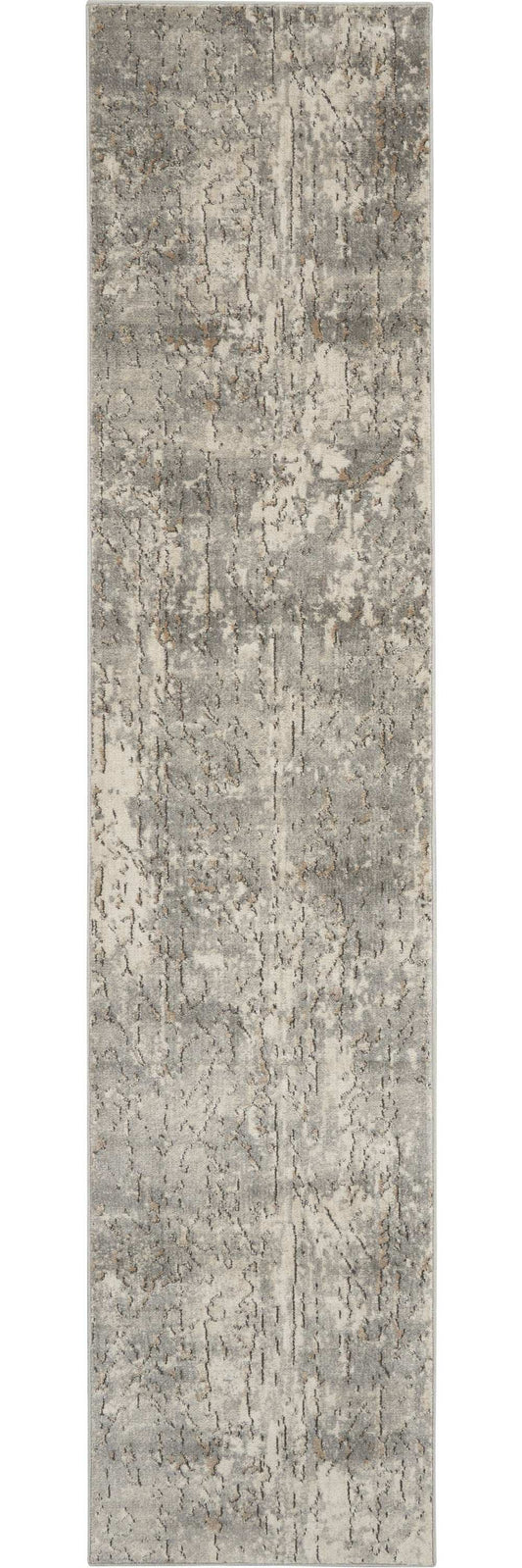 2' X 8' Beige And Grey Abstract Power Loom Non Skid Runner Rug - Homeroots - Flyclothing LLC