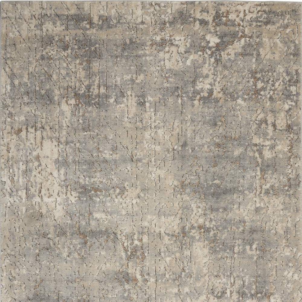 4' X 6' Beige And Grey Abstract Power Loom Non Skid Area Rug - Homeroots - Flyclothing LLC
