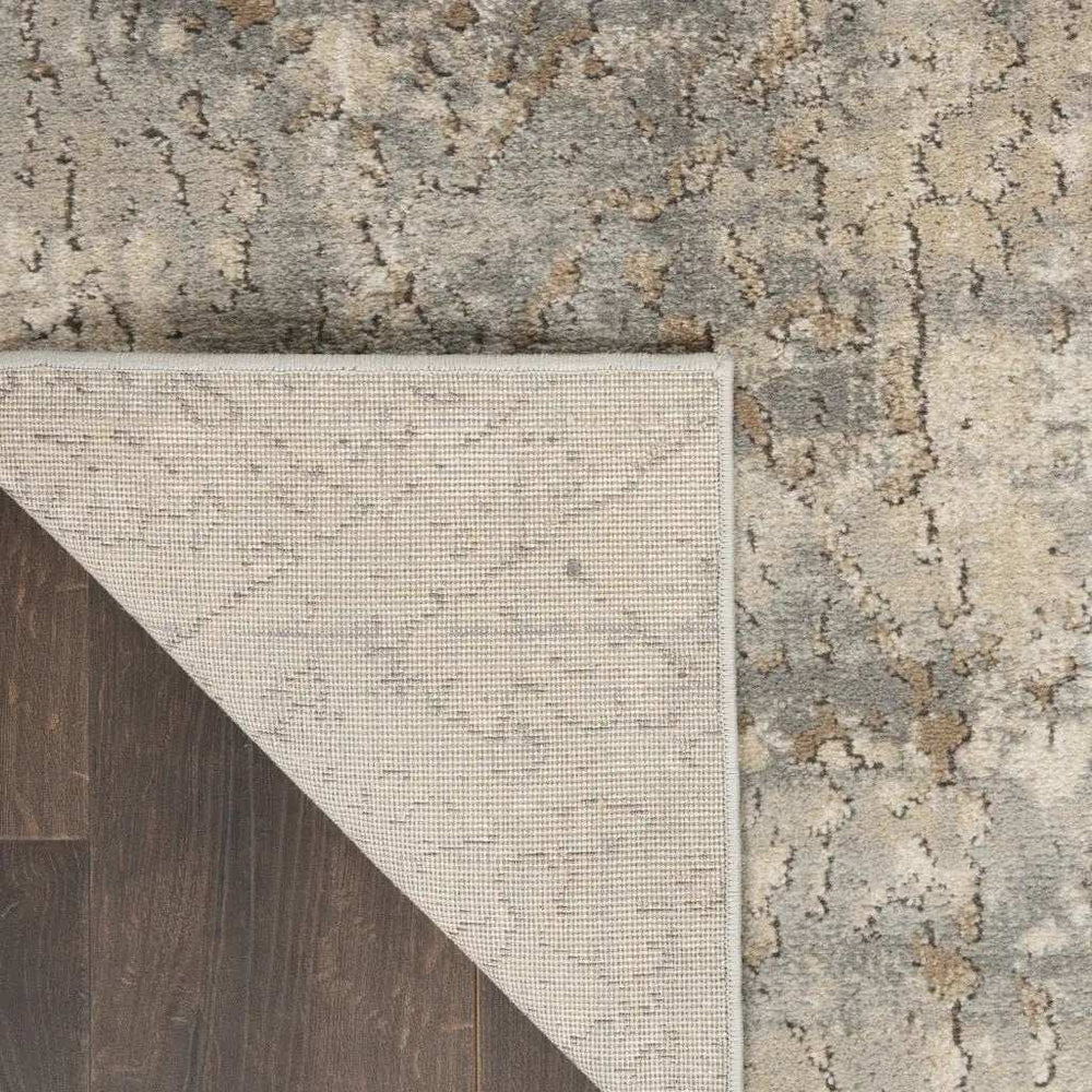 5' X 7' Beige And Grey Abstract Power Loom Non Skid Area Rug - Homeroots - Flyclothing LLC