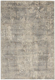 5' X 7' Beige And Grey Abstract Power Loom Non Skid Area Rug