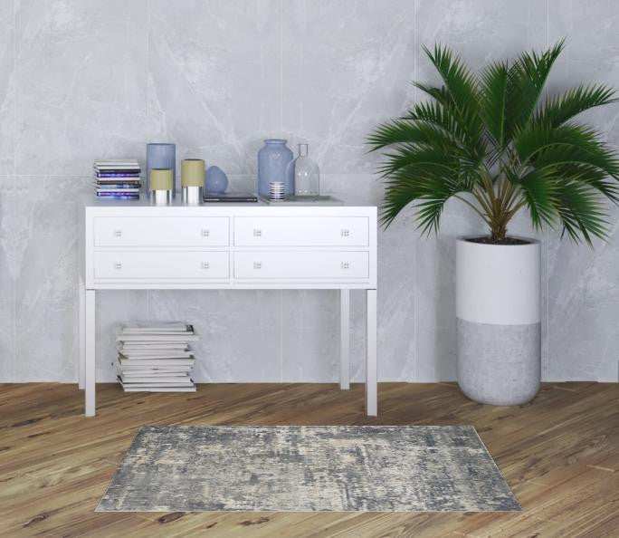 3' X 5' Beige And Grey Abstract Power Loom Non Skid Area Rug - Homeroots - Flyclothing LLC