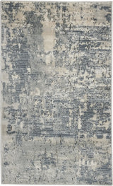 2' X 4' Grey And Beige Abstract Power Loom Non Skid Area Rug - Homeroots - Flyclothing LLC