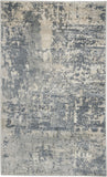2' X 4' Grey And Beige Abstract Power Loom Non Skid Area Rug
