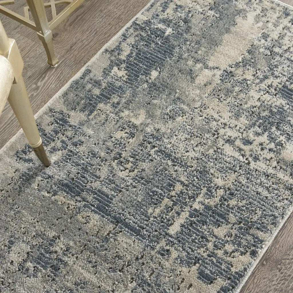 2' X 4' Grey And Beige Abstract Power Loom Non Skid Area Rug - Homeroots - Flyclothing LLC