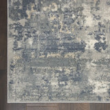 2' X 8' Grey And Beige Abstract Power Loom Non Skid Runner Rug - Homeroots - Flyclothing LLC