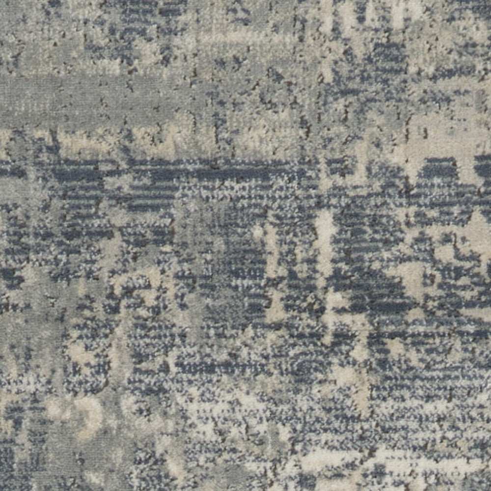 2' X 8' Grey And Beige Abstract Power Loom Non Skid Runner Rug - Homeroots - Flyclothing LLC