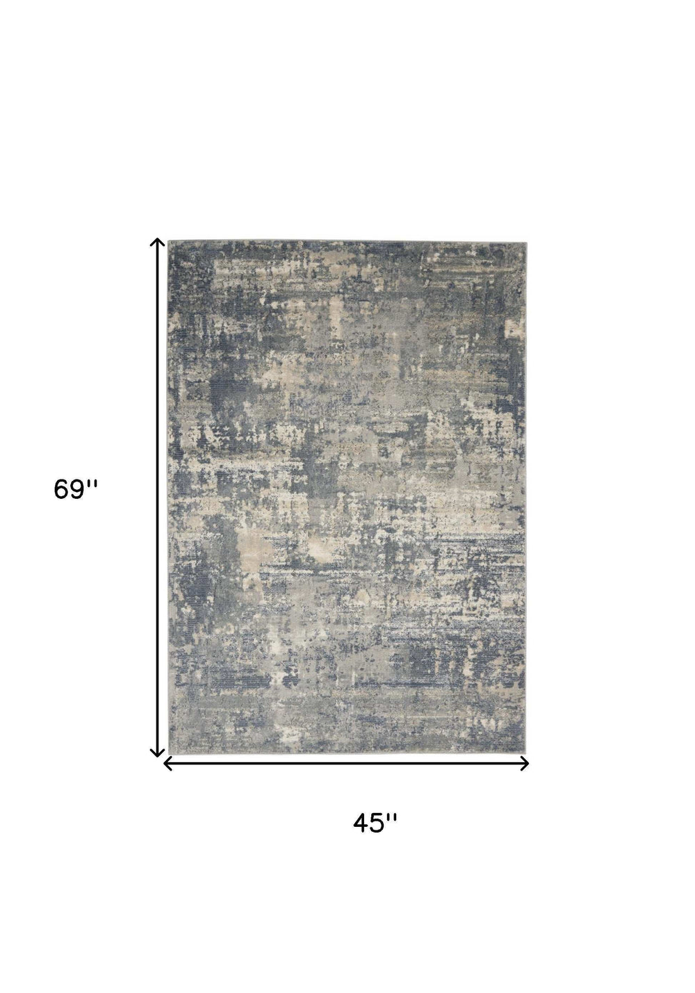 4' X 6' Grey And Beige Abstract Power Loom Non Skid Area Rug - Homeroots - Flyclothing LLC