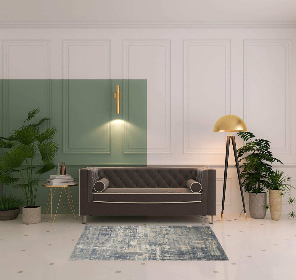 4' X 6' Grey And Beige Abstract Power Loom Non Skid Area Rug - Homeroots - Flyclothing LLC