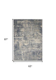 5' X 7' Grey And Beige Abstract Power Loom Non Skid Area Rug - Homeroots - Flyclothing LLC