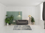 5' X 7' Grey And Beige Abstract Power Loom Non Skid Area Rug - Homeroots - Flyclothing LLC