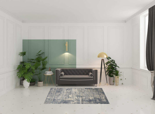 5' X 7' Grey And Beige Abstract Power Loom Non Skid Area Rug - Homeroots - Flyclothing LLC