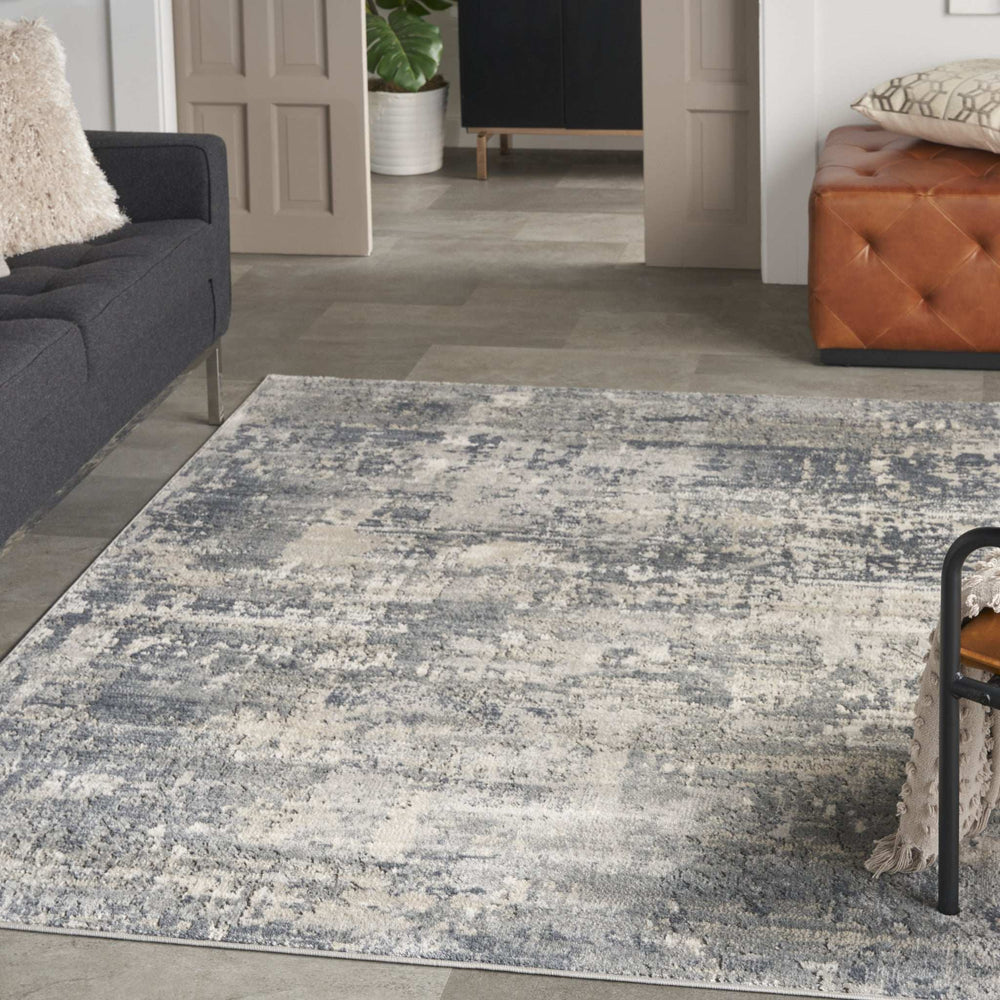 5' X 7' Grey And Beige Abstract Power Loom Non Skid Area Rug - Homeroots - Flyclothing LLC