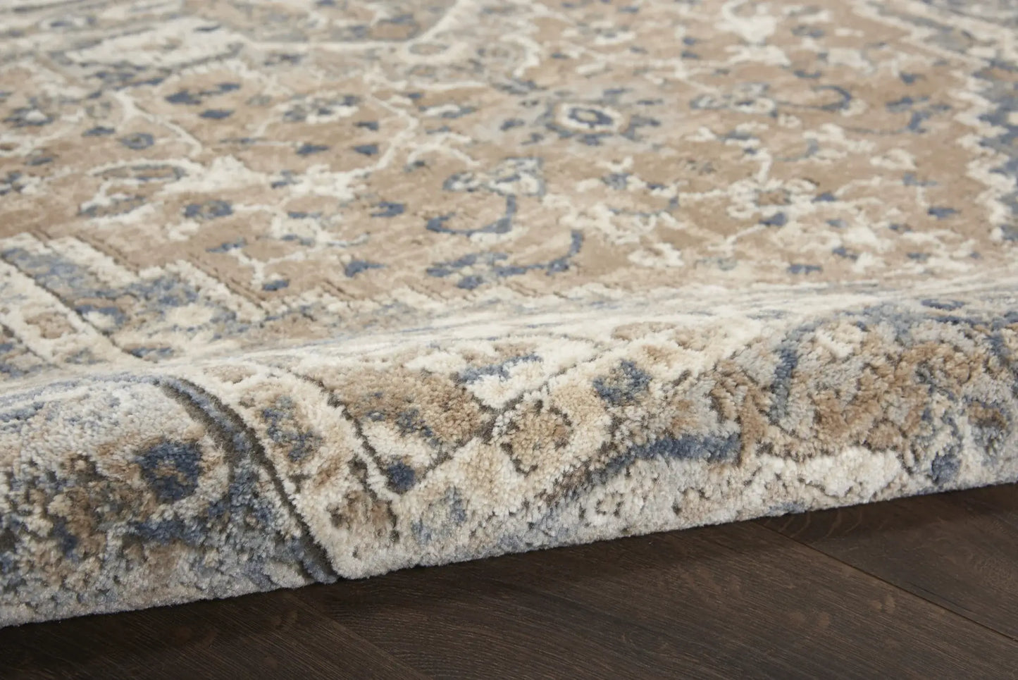 3' X 5' Beige And Grey Oriental Power Loom Non Skid Area Rug - Homeroots - Flyclothing LLC