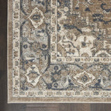3' X 5' Beige And Grey Oriental Power Loom Non Skid Area Rug - Homeroots - Flyclothing LLC