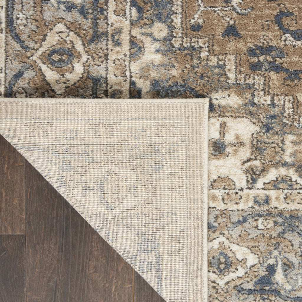 4' X 6' Beige And Grey Oriental Power Loom Non Skid Area Rug - Homeroots - Flyclothing LLC