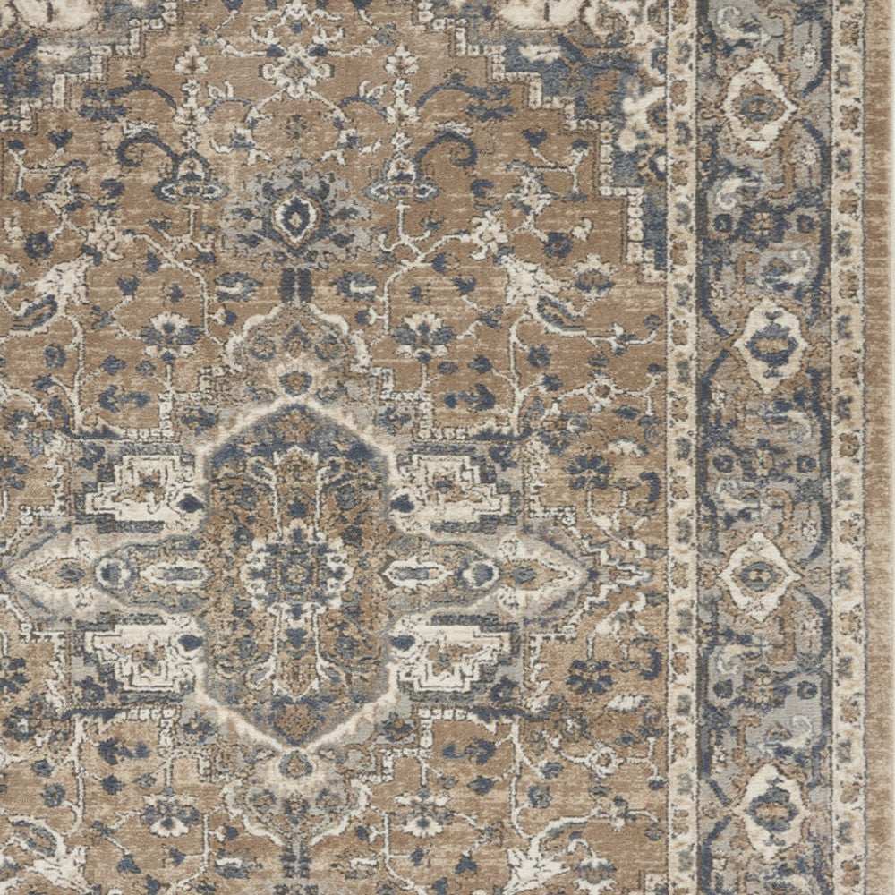 4' X 6' Beige And Grey Oriental Power Loom Non Skid Area Rug - Homeroots - Flyclothing LLC