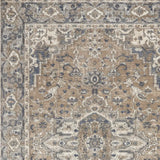 5' X 7' Beige And Grey Oriental Power Loom Non Skid Area Rug - Homeroots - Flyclothing LLC