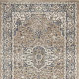 5' X 7' Beige And Grey Oriental Power Loom Non Skid Area Rug - Homeroots - Flyclothing LLC