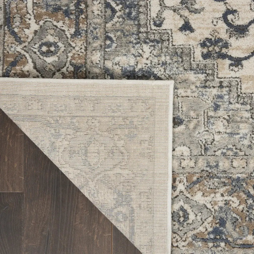 2' X 4' Ivory And Grey Oriental Non Skid Area Rug - Homeroots - Flyclothing LLC