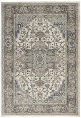 4' X 6' Ivory And Grey Oriental Power Loom Non Skid Area Rug - Homeroots - Flyclothing LLC