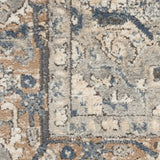 4' X 6' Ivory And Grey Oriental Power Loom Non Skid Area Rug - Homeroots