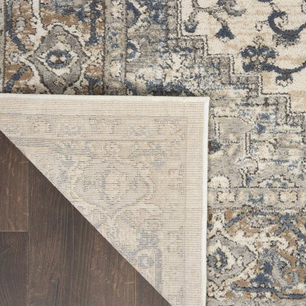4' X 6' Ivory And Grey Oriental Power Loom Non Skid Area Rug - Homeroots - Flyclothing LLC