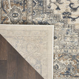 4' X 6' Ivory And Grey Oriental Power Loom Non Skid Area Rug - Homeroots