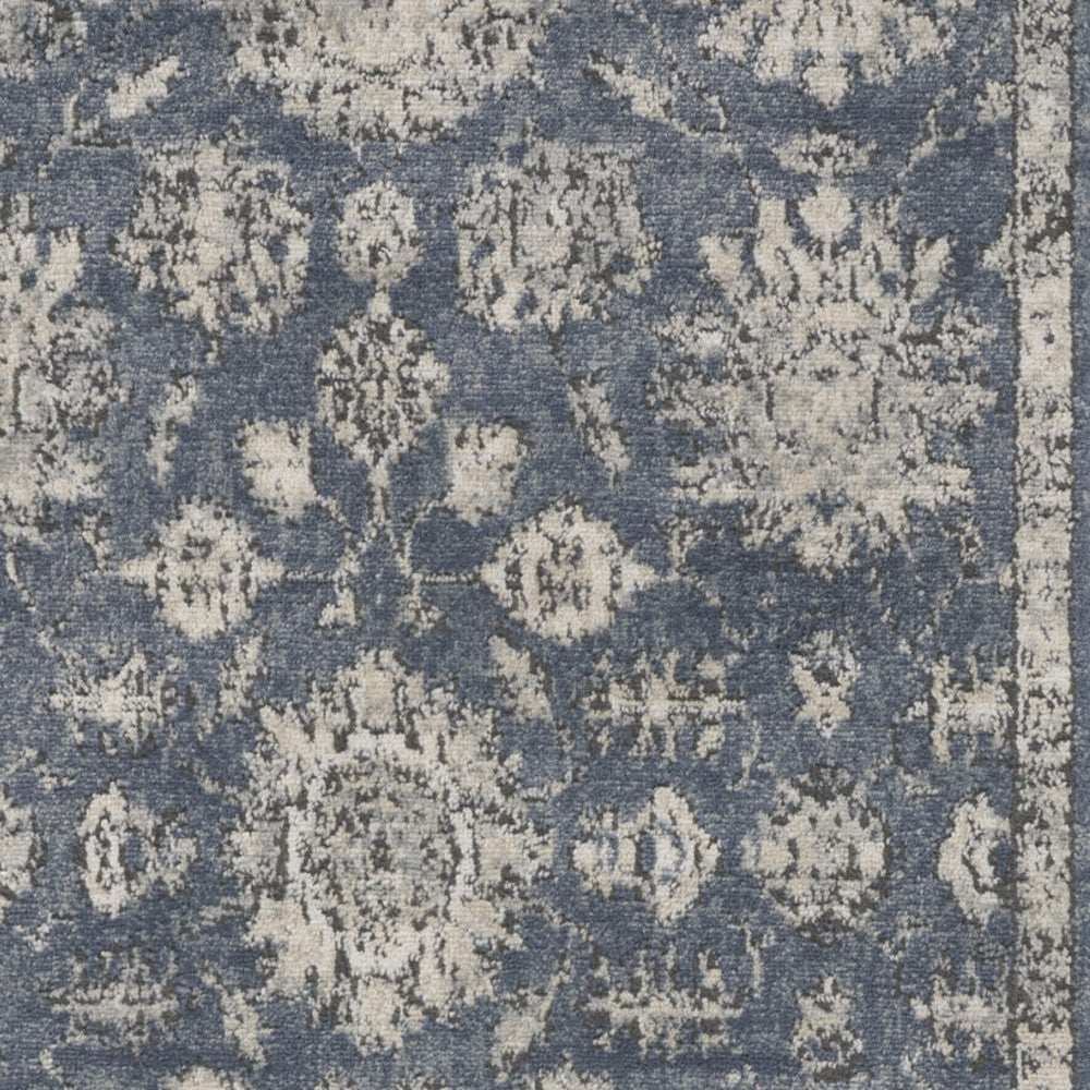 3' X 5' Blue And Beige Oriental Power Loom Non Skid Area Rug - Homeroots - Flyclothing LLC