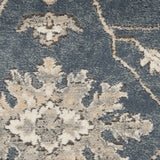 4' X 6' Blue and Beige Oriental Power Loom Non Skid Area Rug - Homeroots - Flyclothing LLC