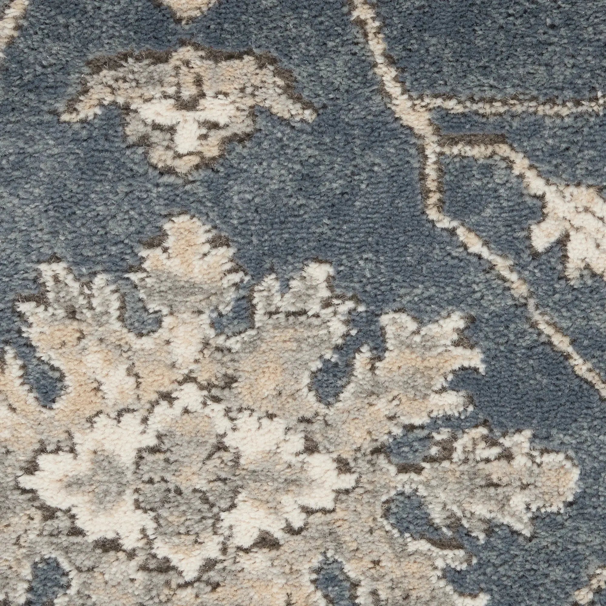 4' X 6' Blue and Beige Oriental Power Loom Non Skid Area Rug - Homeroots - Flyclothing LLC