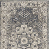 3' X 5' Grey And Ivory Oriental Power Loom Non Skid Area Rug - Homeroots - Flyclothing LLC