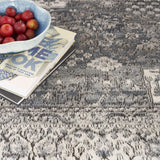 4' X 6' Grey And Ivory Oriental Power Loom Non Skid Area Rug - Homeroots - Flyclothing LLC