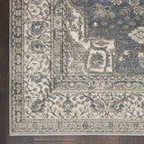 4' X 6' Grey And Ivory Oriental Power Loom Non Skid Area Rug - Homeroots - Flyclothing LLC