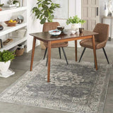 4' X 6' Grey And Ivory Oriental Power Loom Non Skid Area Rug - Homeroots - Flyclothing LLC