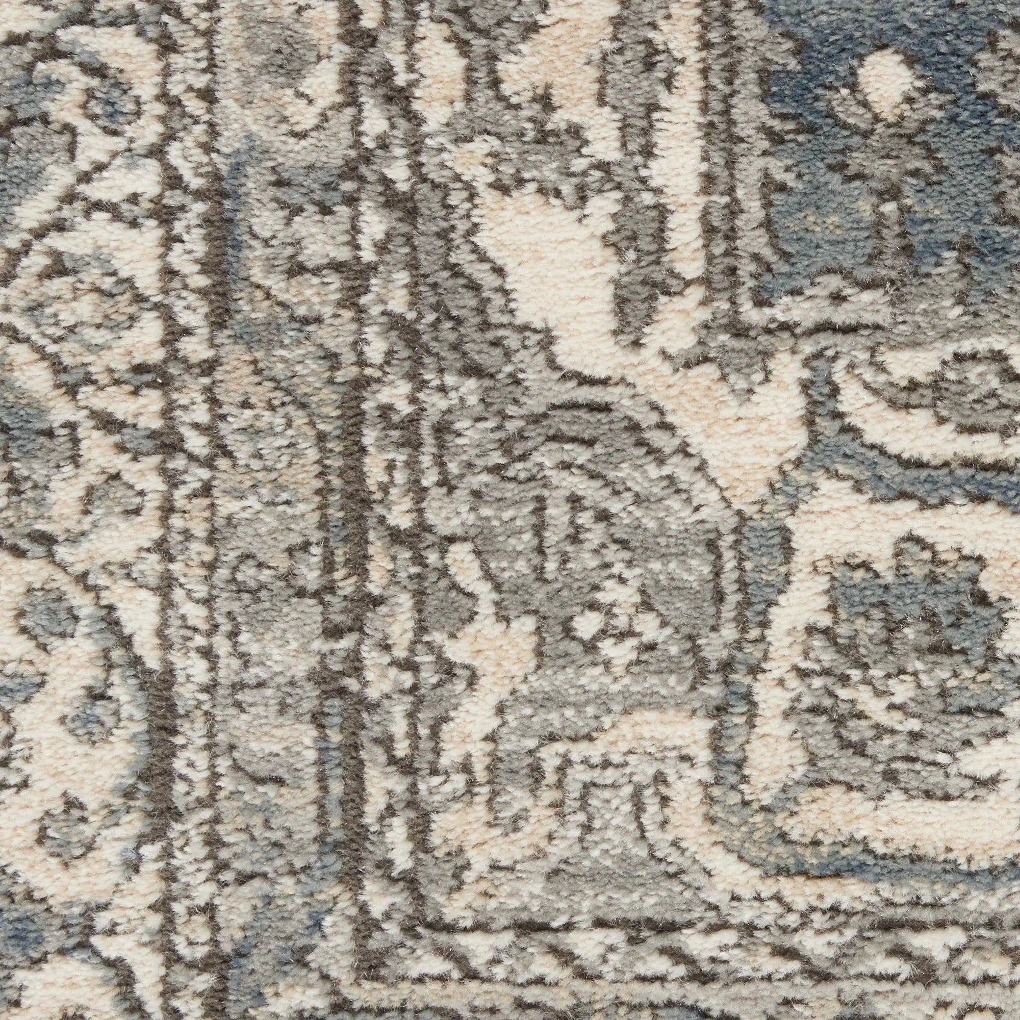 4' X 6' Grey And Ivory Oriental Power Loom Non Skid Area Rug - Homeroots - Flyclothing LLC