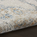 2' X 8' Grey And Light Blue Oriental Power Loom Non Skid Runner Rug - Homeroots - Flyclothing LLC