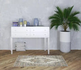 3' X 5' Grey And Light Blue Oriental Power Loom Non Skid Area Rug - Homeroots - Flyclothing LLC