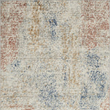 3' X 5' Ivory Abstract Power Loom Distressed Non Skid Area Rug