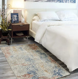 3' X 5' Ivory Abstract Power Loom Distressed Non Skid Area Rug - Homeroots - Flyclothing LLC